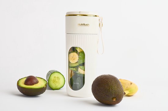 NutriLush - Mini Blender - Juice & Smoothie Maker - Draagbaar - USB Oplaadbaar - 340ml van NutriLush — afbeelding 4
