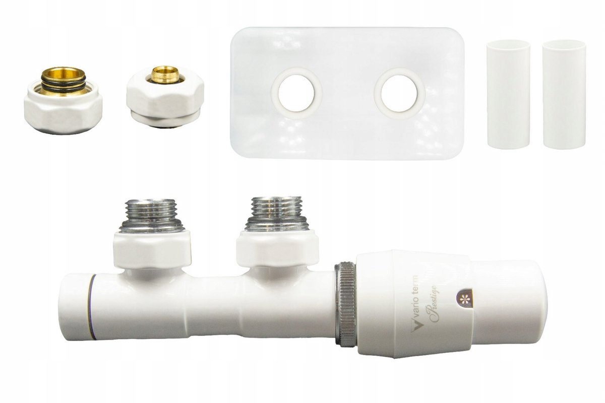 Vario-Term TWINS Thermostatische Klep Wit Rechts Pex AiO 50mm