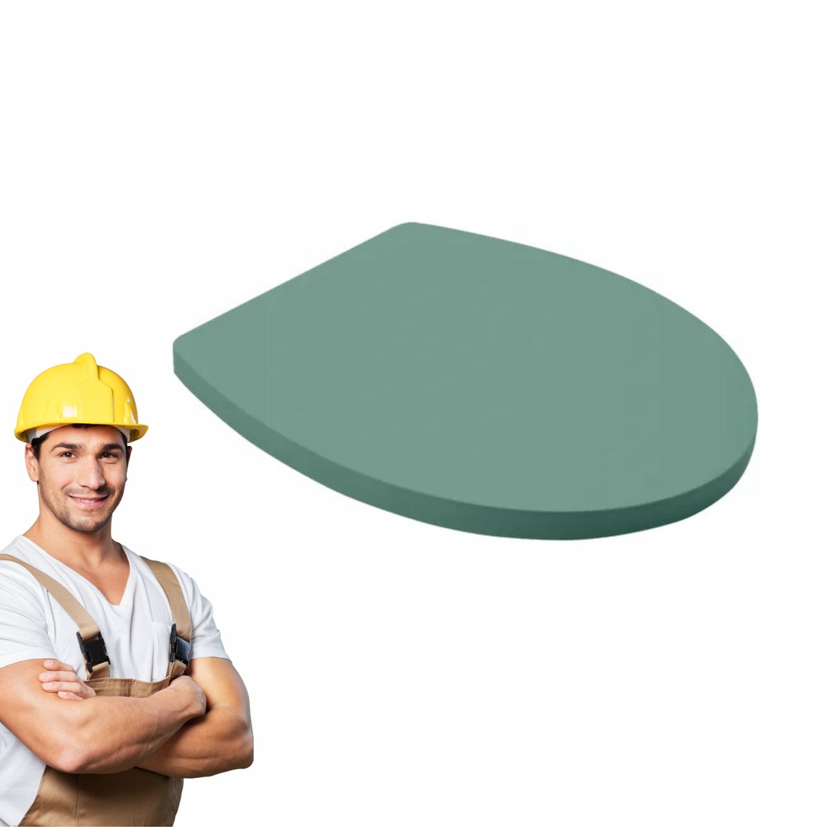 Merkloze Groene WC-bril met Soft-Close en Quick-Release Functie