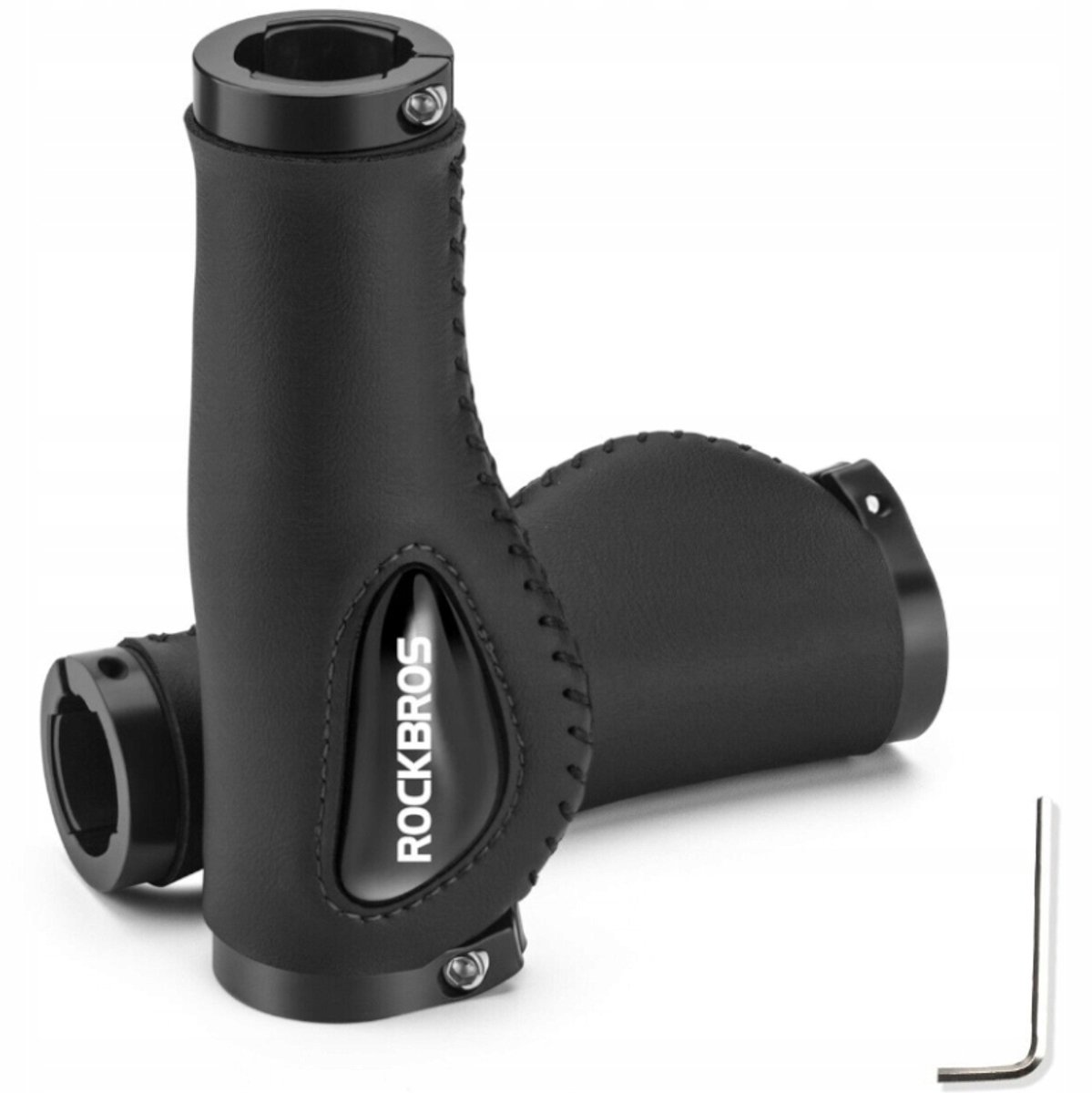 Merkloze Fietsstuur Grips - Zacht Gel & Eco-leer
