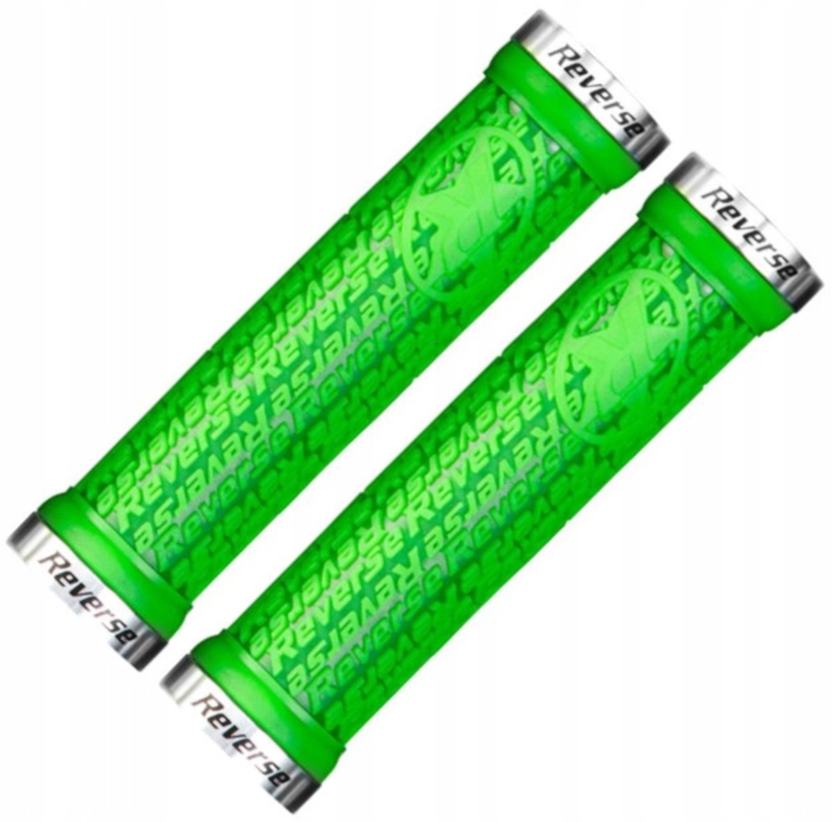 Reverse Stamp Fietshandvatten 30mm 135mm Groen/Zilver