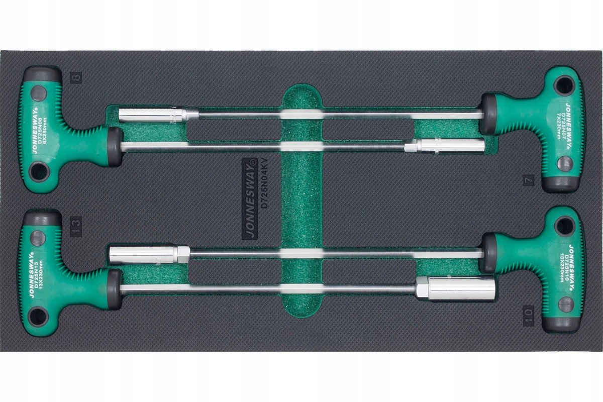 Jonnesway 4-delige L-sleutelset in EVA inlay (7-13mm)