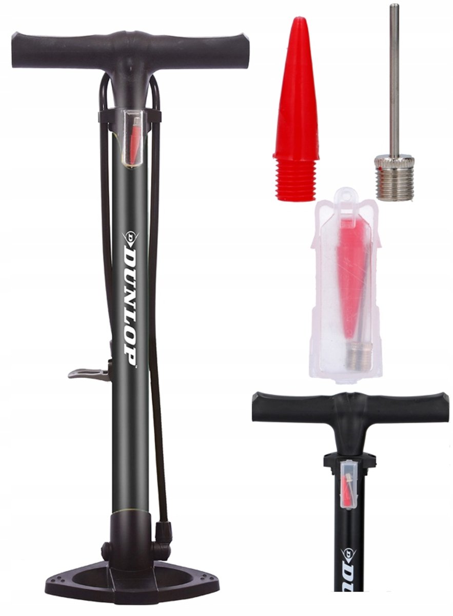Dunlop Vloerfietspomp 12 Bar - Zwart