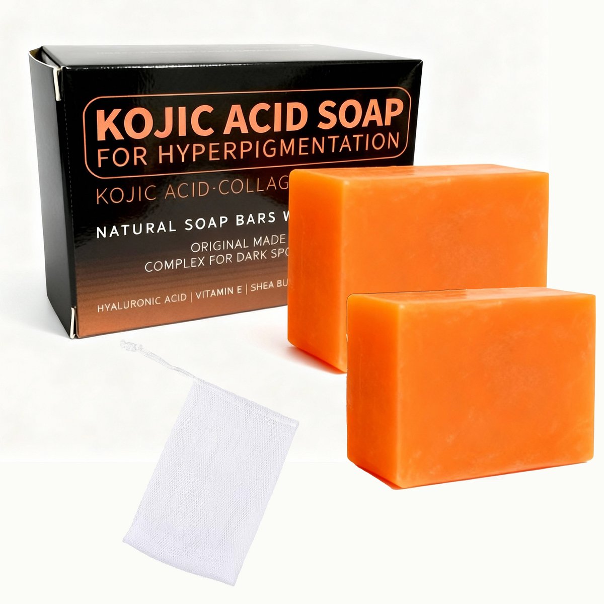 Kojic acid soap - 2 * 100g - Bevat vitamine - Geschikt voor dark spots correctie