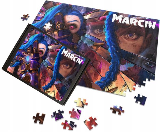 Arcane League of Legends Jinx Gepersonaliseerde Puzzel A4 35 Stukjes