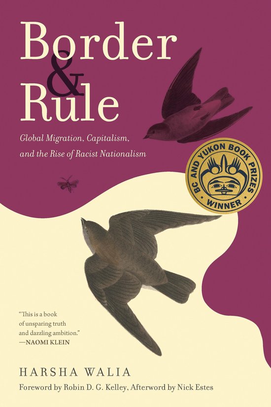 Boekomslag voor "Border & Rule" met twee vogels en de titel in sierlijke letters.