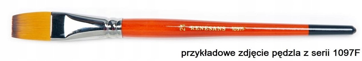 Renesans 1097F Platte Kwast Maat 4 - Synthetisch Zacht Haar
