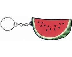 SilverAndCoco® - Watermeloen sleutelhanger | Vrolijke Watermelon Keychain Meloen Sinterklaas Schoen Kerst Pakket Cadeau | Fruit Sleutelsieraad Hanger voor Tas | Water Meloen Tasje voor sleutels | 2 Kanten bedrukt | Hangertje voor Sleutel
