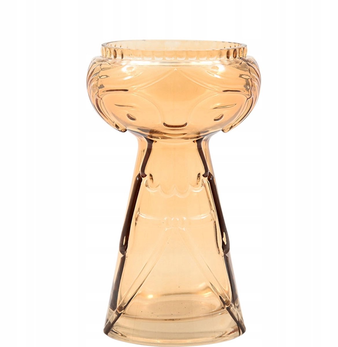 Glazen Vaas Bruine Engel 18x10,5 cm Decoratie