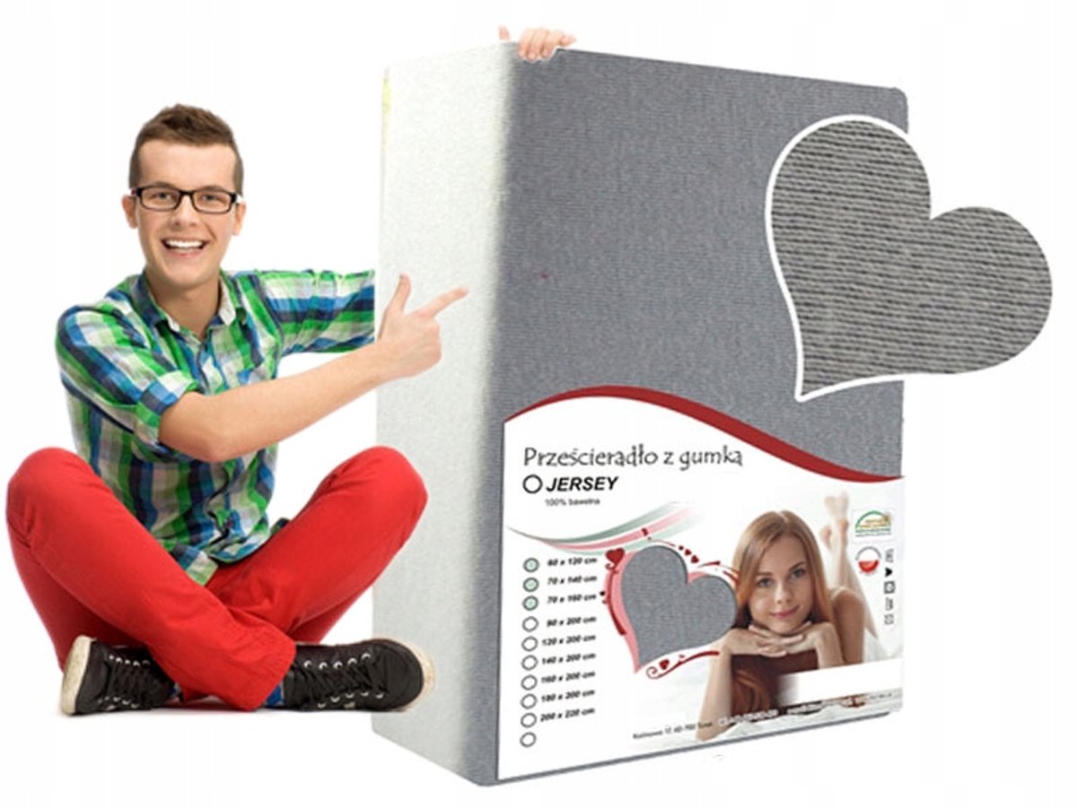 Jersey Kinderonderlegger met elastiek 60x90 cm - Grijs