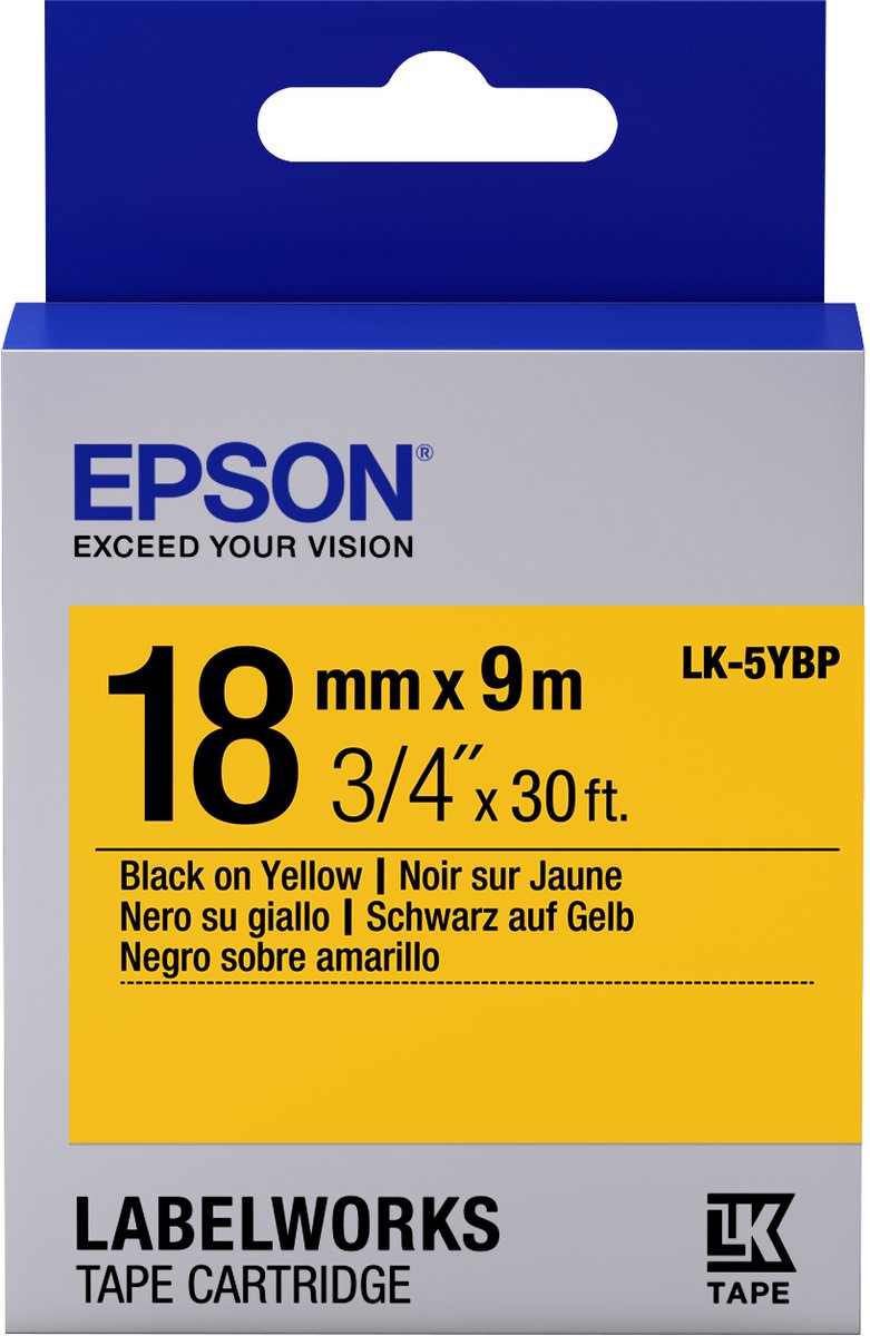 Pastel Tape - LK-5YBP Pastel Blk/Yell 18/9