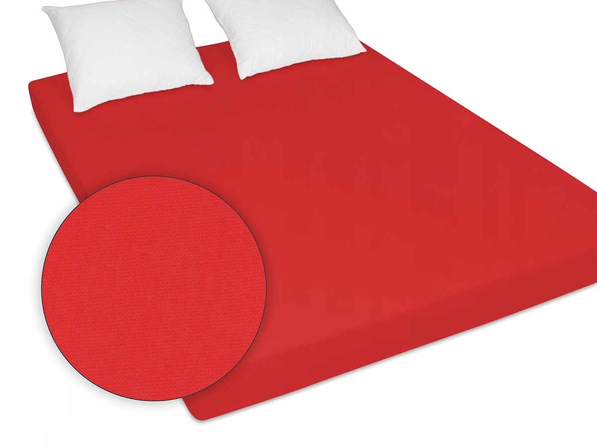 Rood Jersey Hoeslaken met Elastiek 140x200cm - Zacht Katoen