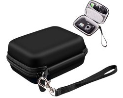 Compacte Cameratas - Opbergtas - 13 x 10 x 6 cm - Multifunctionele Fototoestel Tasje - Schokbestendig - Lichtgewicht en Waterafstotend - Dubbele opslaglaag - Case geschikt voor Kodak Pixpro, Canon PowerShot ELPH 180/190, Sony DSCW800, DSCW830 - Zwart