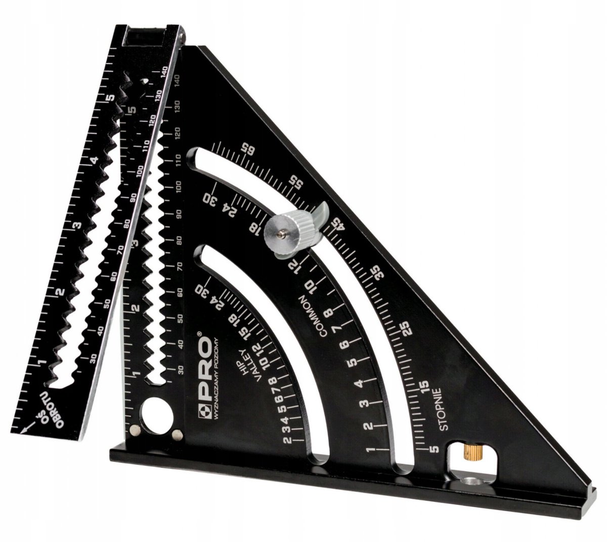 Verstelbare Timmerman Hoekmeter met Voet & Gradenschaal 15x30cm PRO