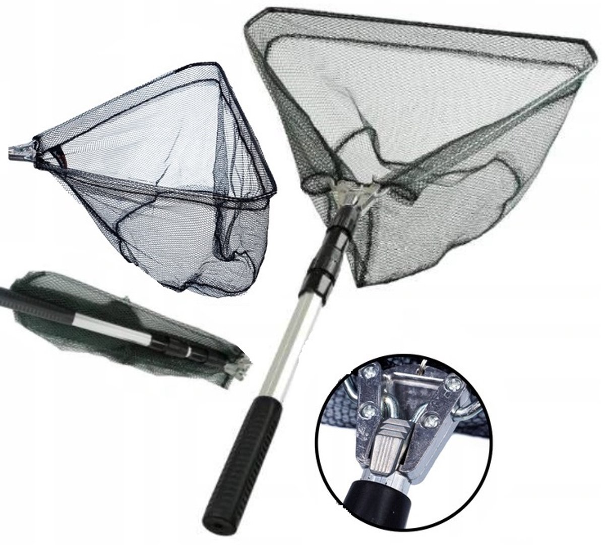 Merkloos Telescopische Visnet - 180cm