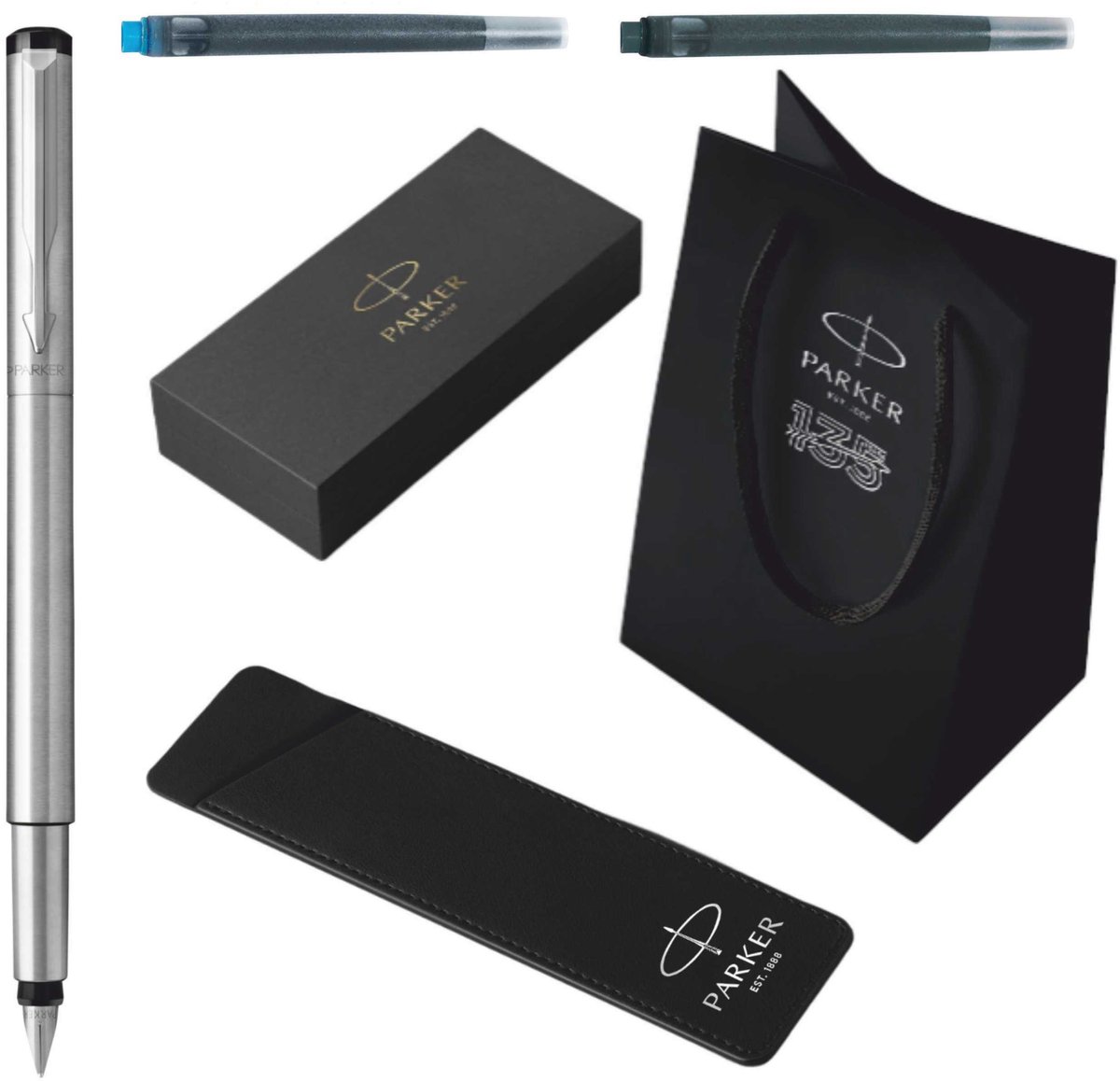 Parker Vulpen Set - Luxe geschenkverpakking met 2 inktcartridges