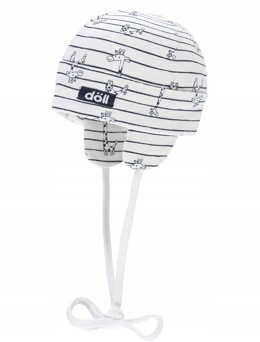 Döll Baby Muts met Strik - Maat 43 - Marineblauw