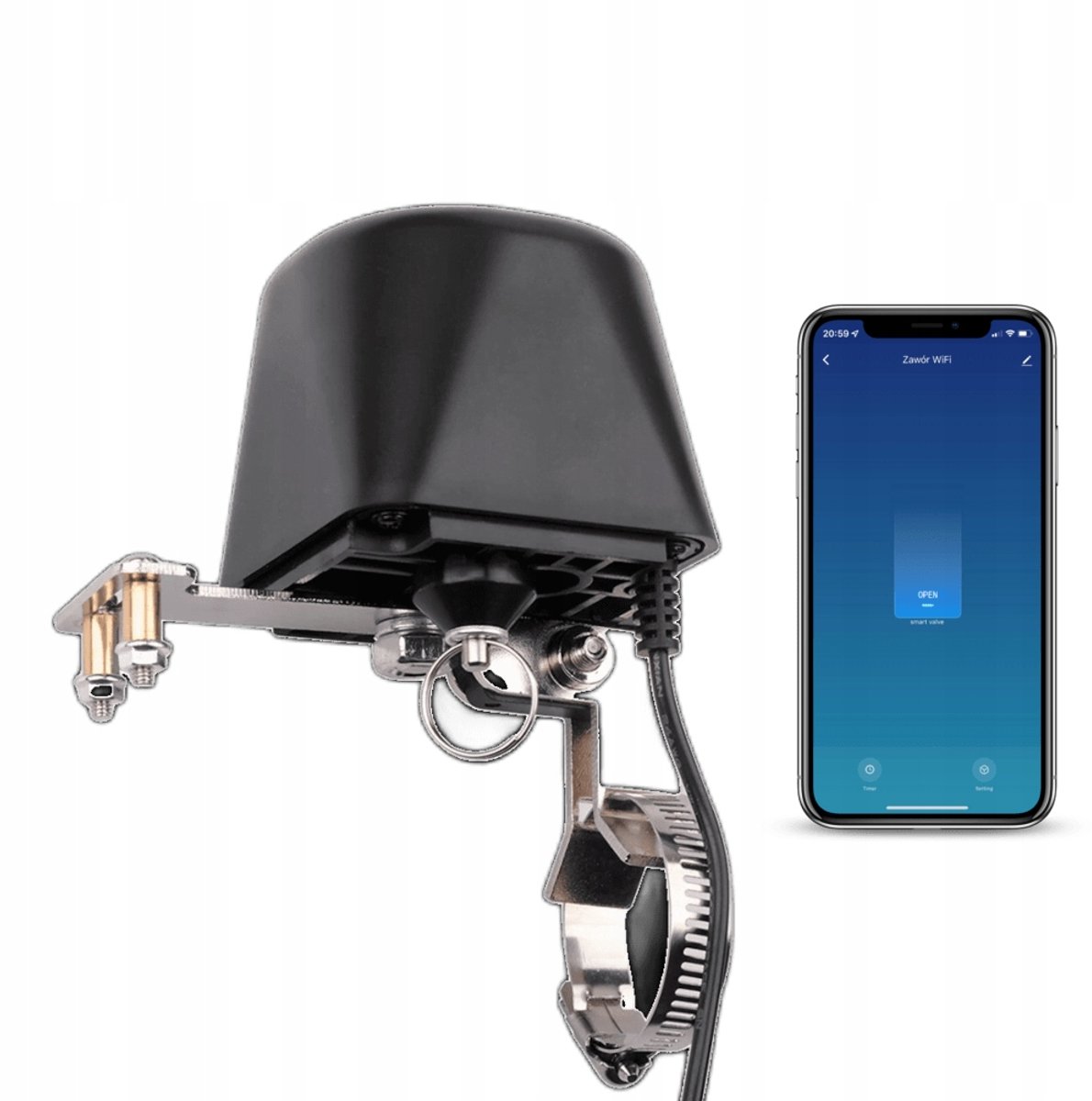Slimme WiFi Kogelkraan Actuator - Tuya Gas & Water