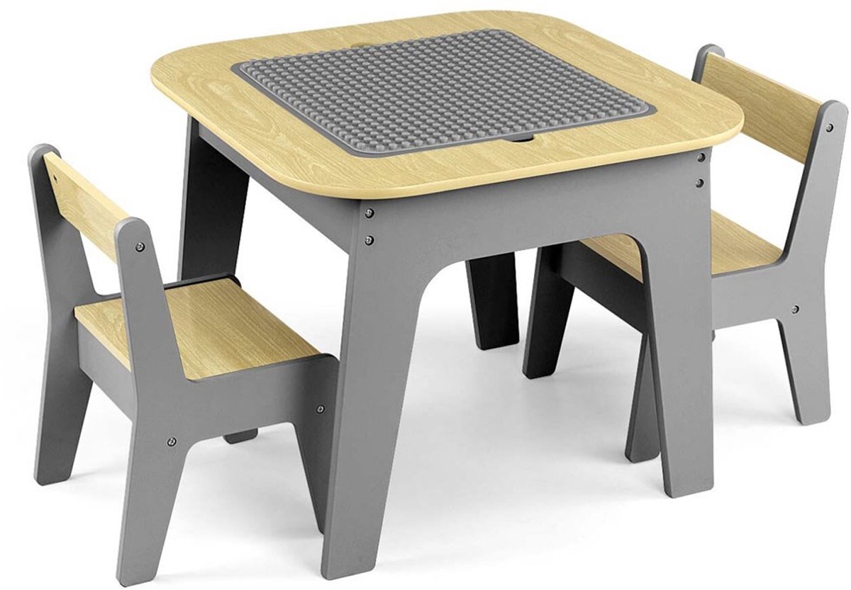 MILLY MALLY - Kindertafel en stoel Olaf Blocks Donkergrijs