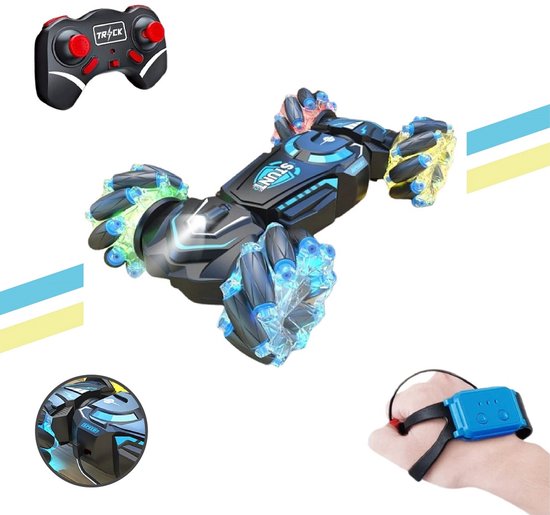 Gowinbaby 4WD RC Stuntauto 360° Rotatie Drift 2.4G Afstandsbediening Geluid & Licht Speelgoedauto voor Kinderen