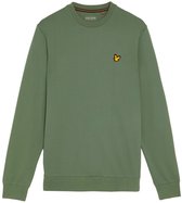 Lyle & Scott heren O-hals sweater crew fly fleece groen