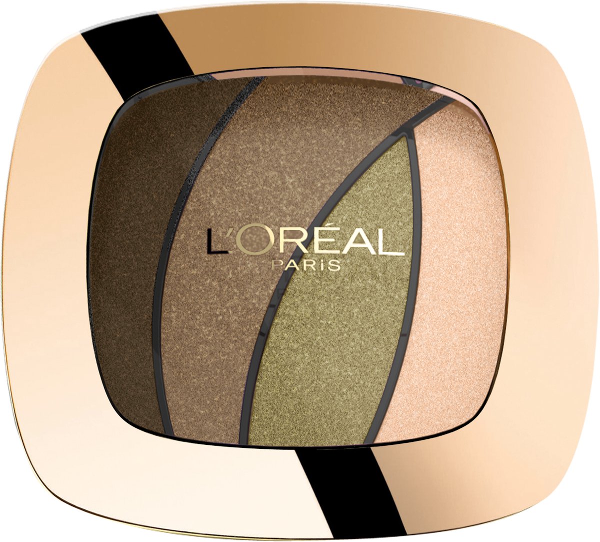 Bol.com L'Oréal Paris Make-Up Designer Color Riche Les Ombres Quad - S6 Jungle Jade - Brown - Oogschaduw aanbieding