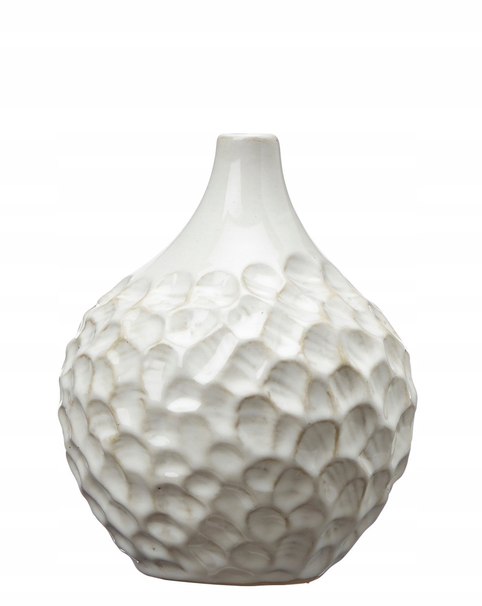 Wit Porseleinen Vaas Decoratief 14x12cm