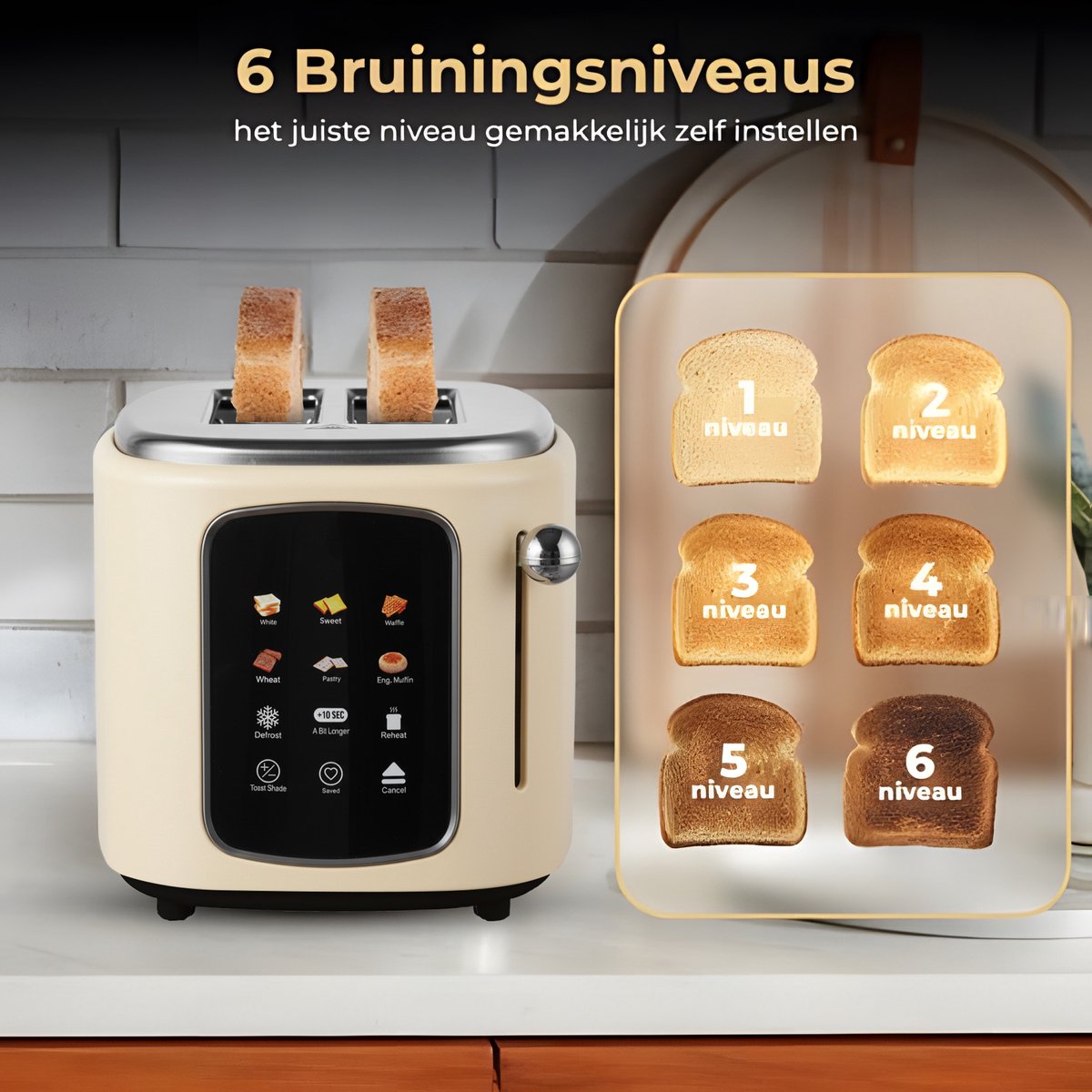 Home Home Vibes Broodrooster – LED Display, 6 bruiningsniveaus thumbnail 2