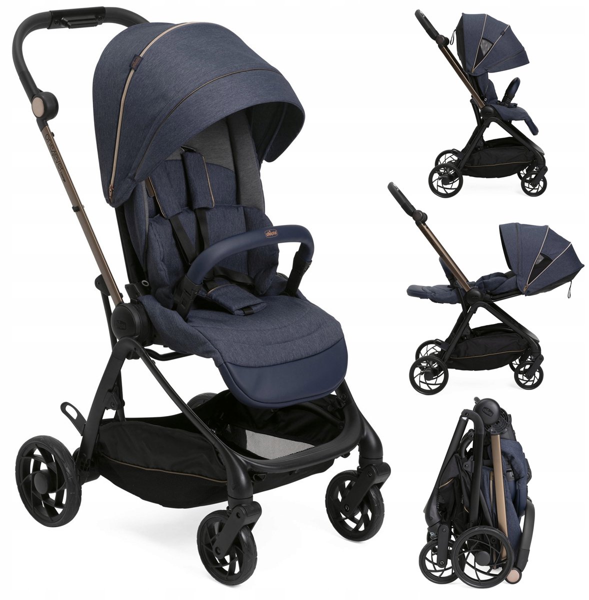 Chicco One4Ever Lounge Kinderwagen - Lichtgewicht, Omkeerbaar, 22kg