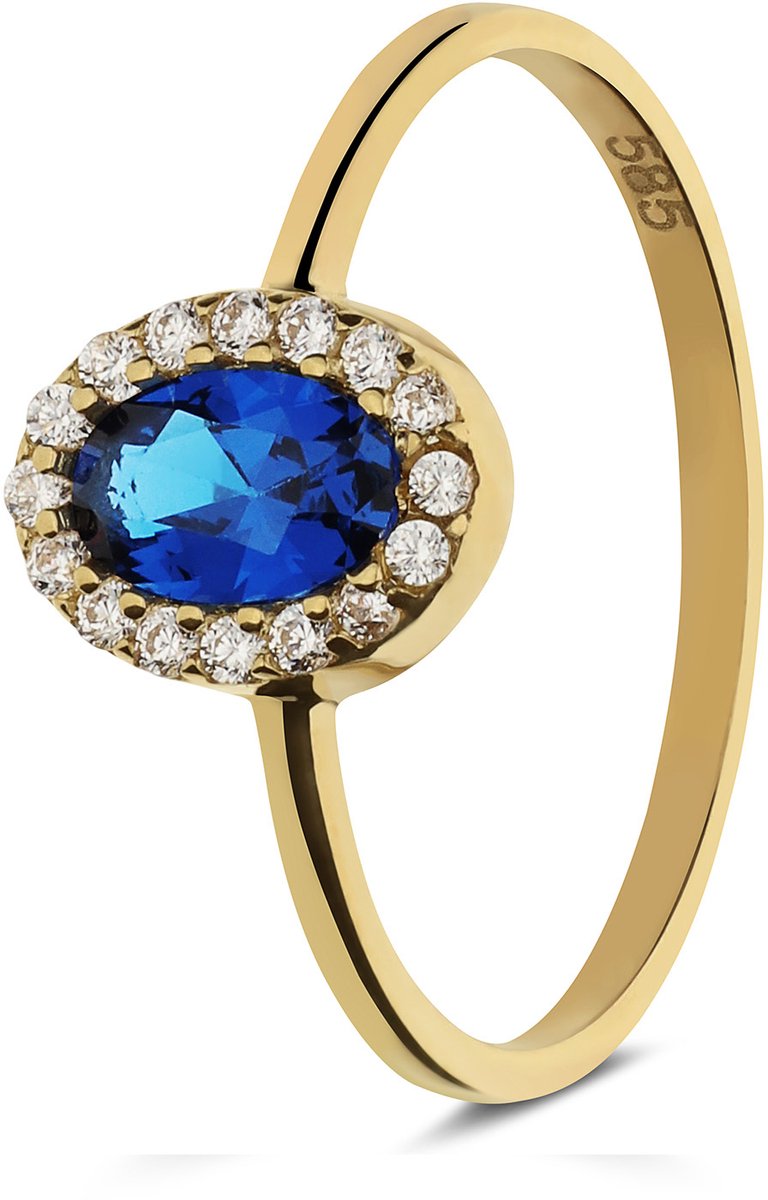 Glow 214.241552 Dames Ring - Minimalistische ring - Sieraad - 14 Karaat Goud