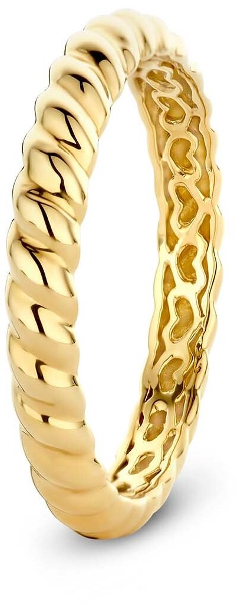 Glow 214.122254 Dames Ring - Minimalistische ring - Sieraad - Goud - Goudkleurig - 925 Zilver - 3 mm breed