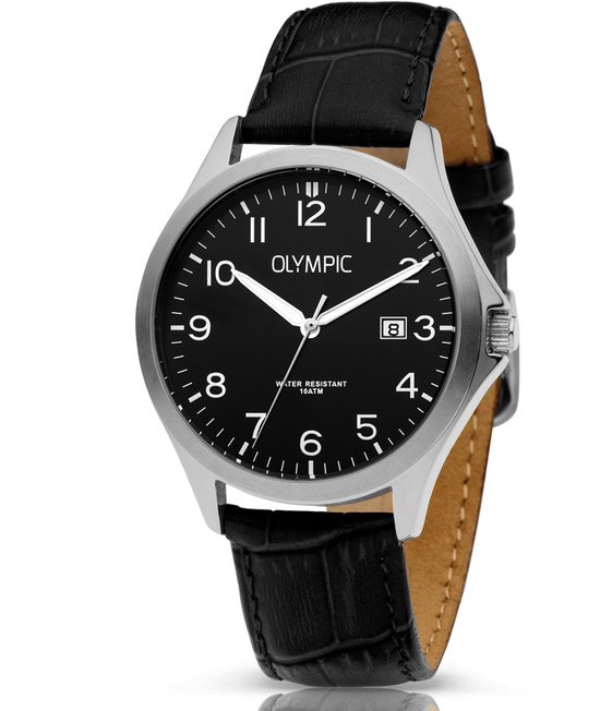 Olympic OL72HSL069 ROBIN - Montre - Acier - Argenté - Cuir - 40mm