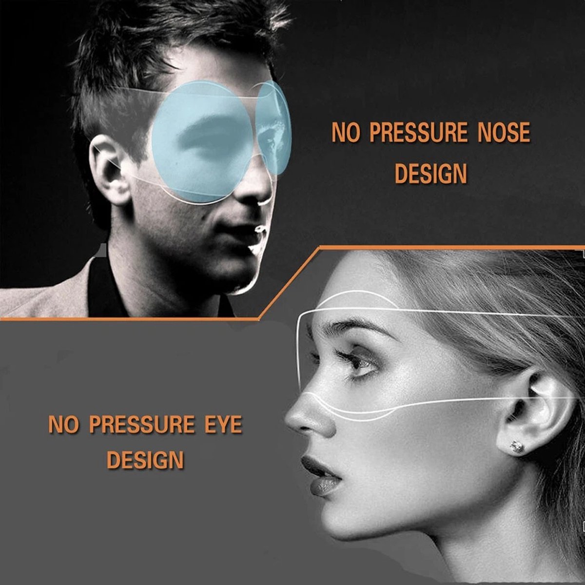100% verduisterend 3D slaapmasker voor dames en heren - Ultrazacht en comfortabel — afbeelding 9