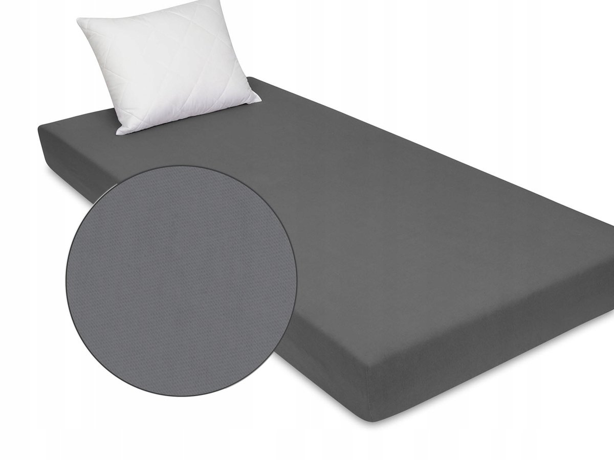 Jersey hoeslaken met elastiek 70x180 cm - Antraciet