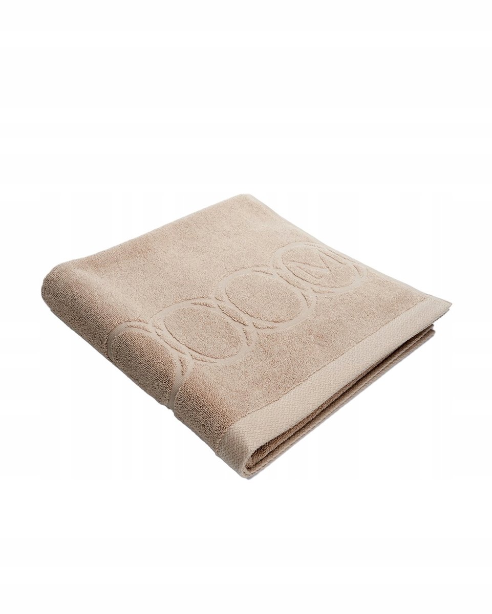 Officine Monogram Opus Handdoek 50x100cm Beige - Luxe Katoen