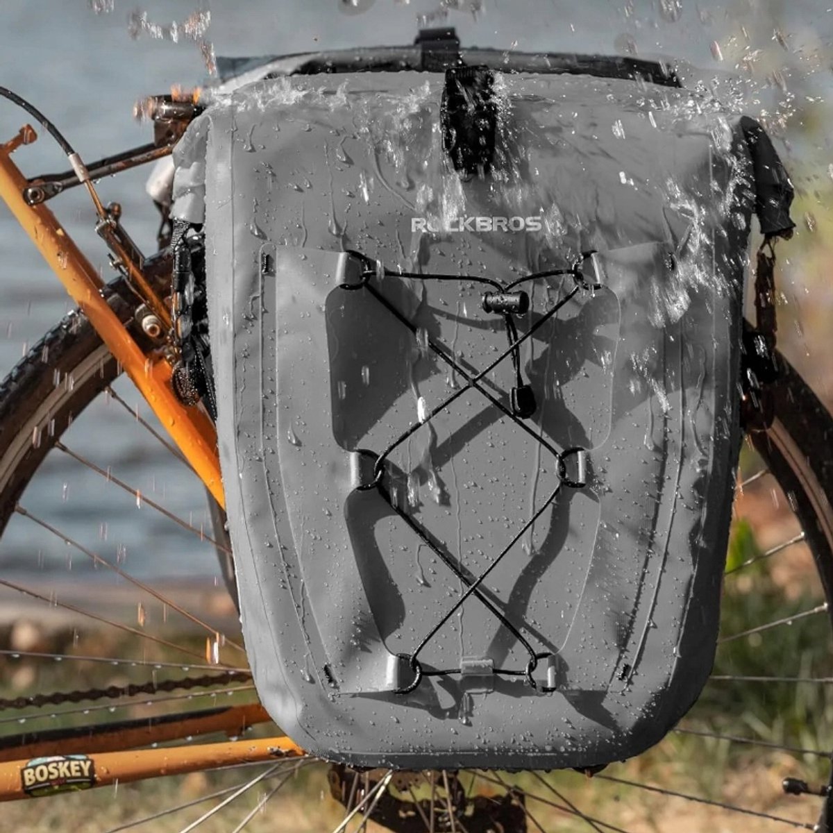 Waterdichte Fietstas Achterop 25L - Grijze Bagagezak — cadeau in Sport & Outdoor - foto 4