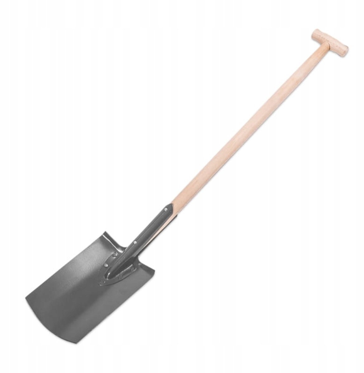 Verstevigde Spade met Houten T-greep - Ideaal voor Tuinwerk