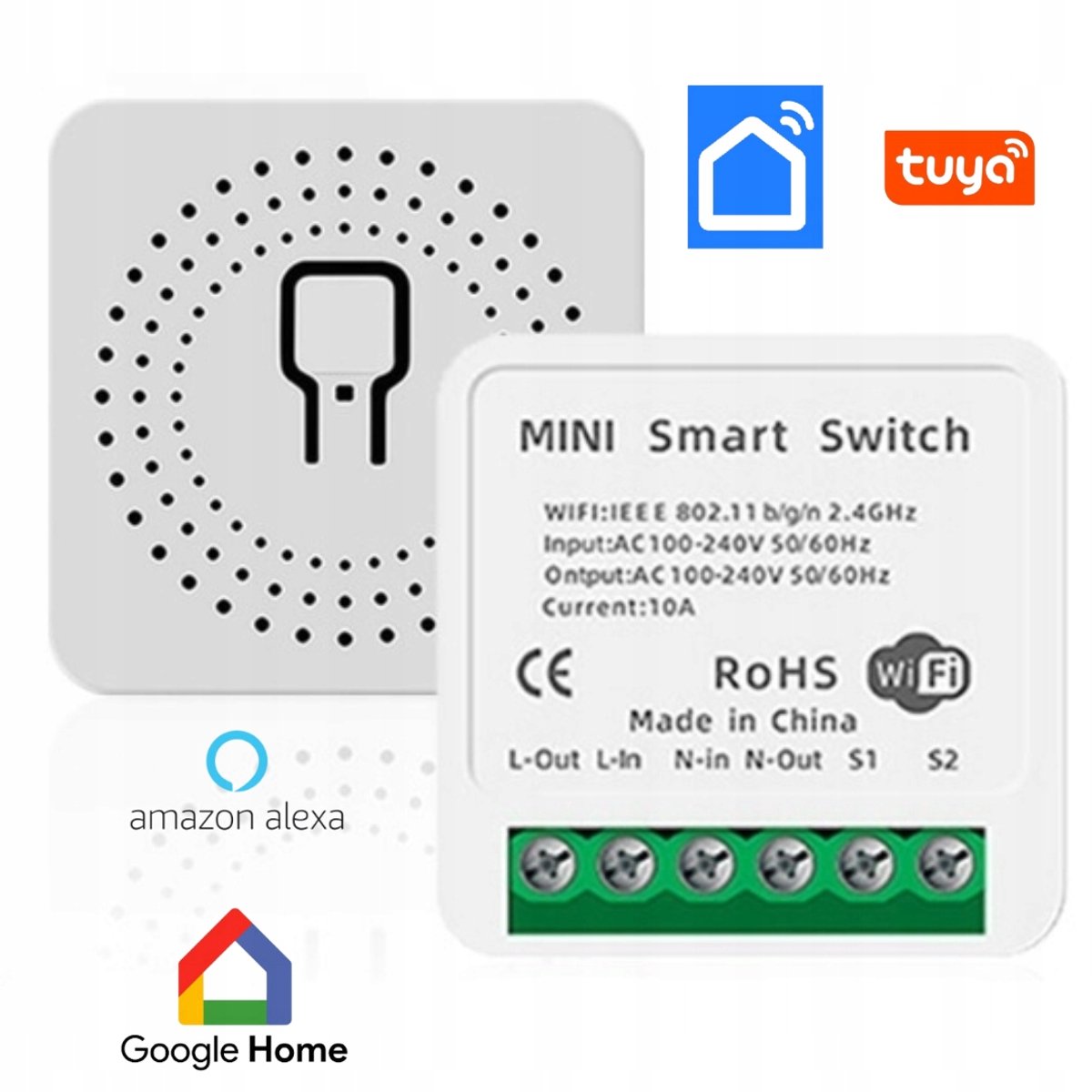 Slimme WiFi Relais Module voor Schakelaar & Stopcontact - Tuya