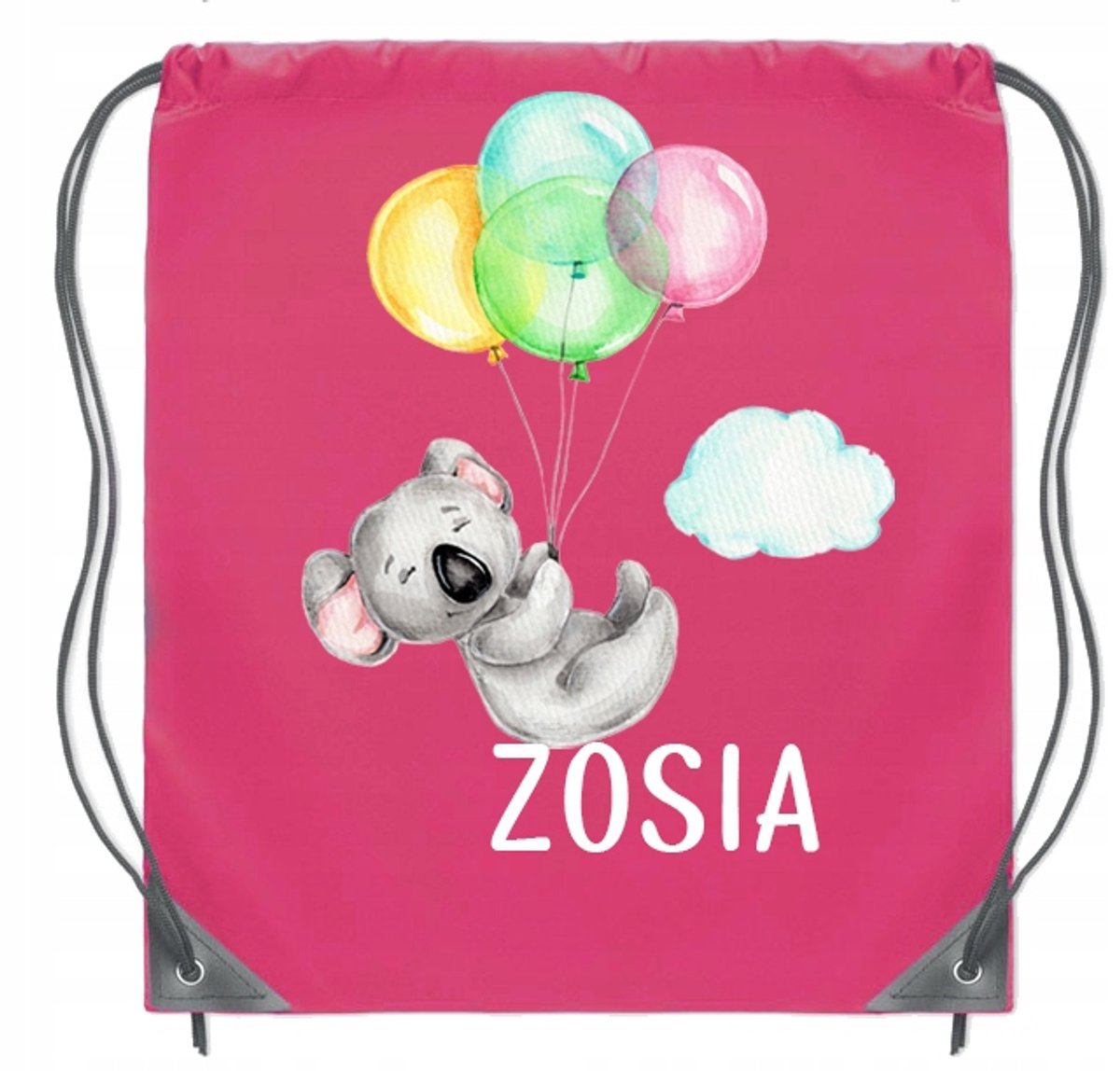 Merkloze Roze Schooltas / Schoenenzak met Sociale