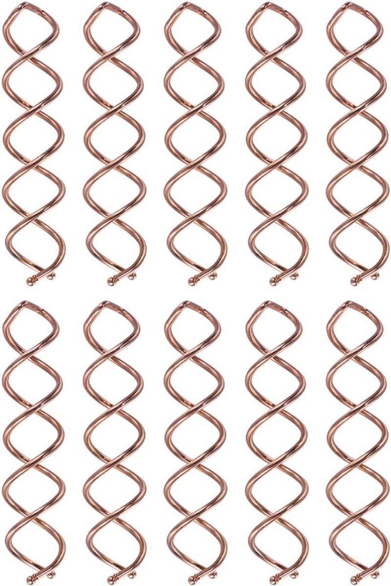 10 Spiral Haarspelden voor Perfecte Buns in Goud - Duurzaam en Compact
