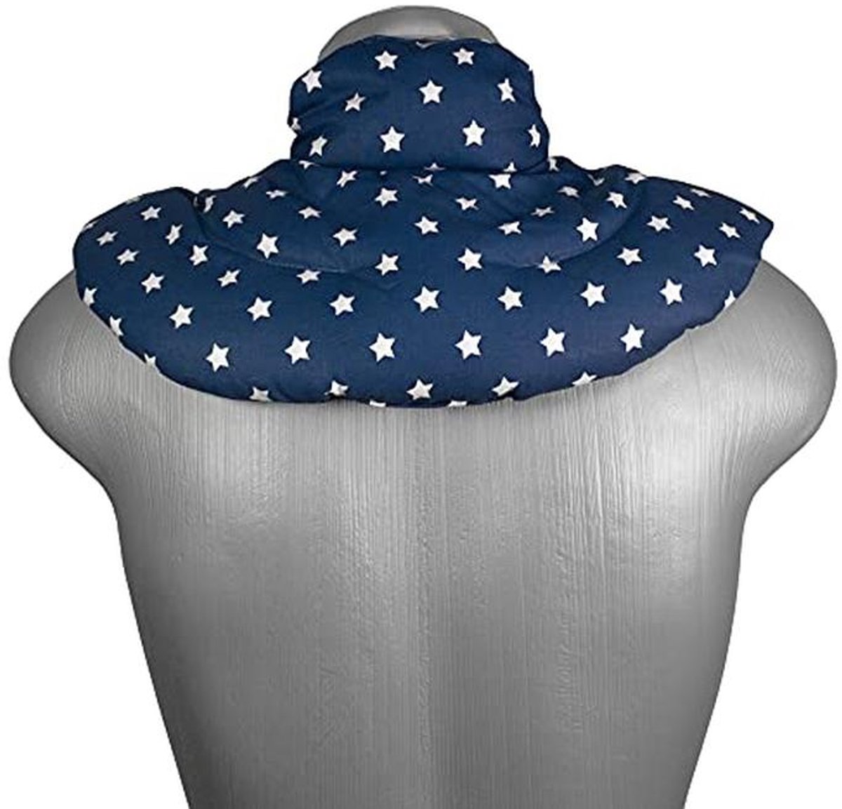 Warmte- en koudkompres kussen met opstaande kraag - Sterrenblauw - Welzijn voor nek en schouders