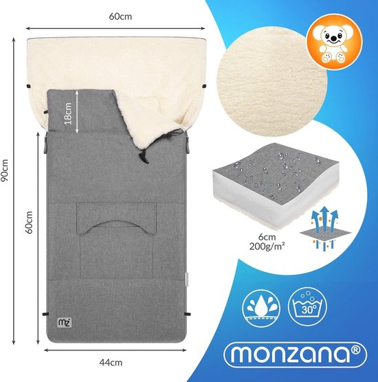 Voetenzak voor baby's met handwarmers en reflectoren voor winterse veiligheid — afbeelding 5