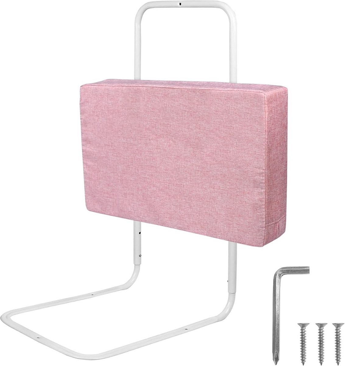 Verstelbare Softpack Kinderbedbeschermer - 50cm Draagbaar Bedhek in Kersenroze voor Baby's