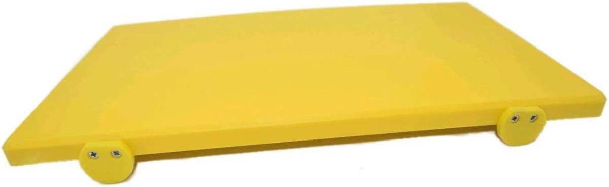 Professionele voedselveilige snijplank 50 x 30 x 2 cm - Geel met stoppers