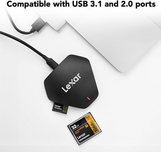 Multi-Card 3-in-1 USB 3.1 Lezer voor Snelle Bestandenoverdracht | bol