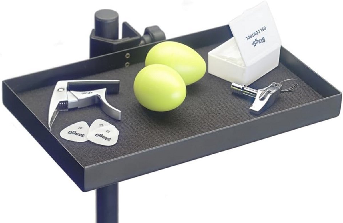 Accessoire-lade met klem voor muziekstandaard