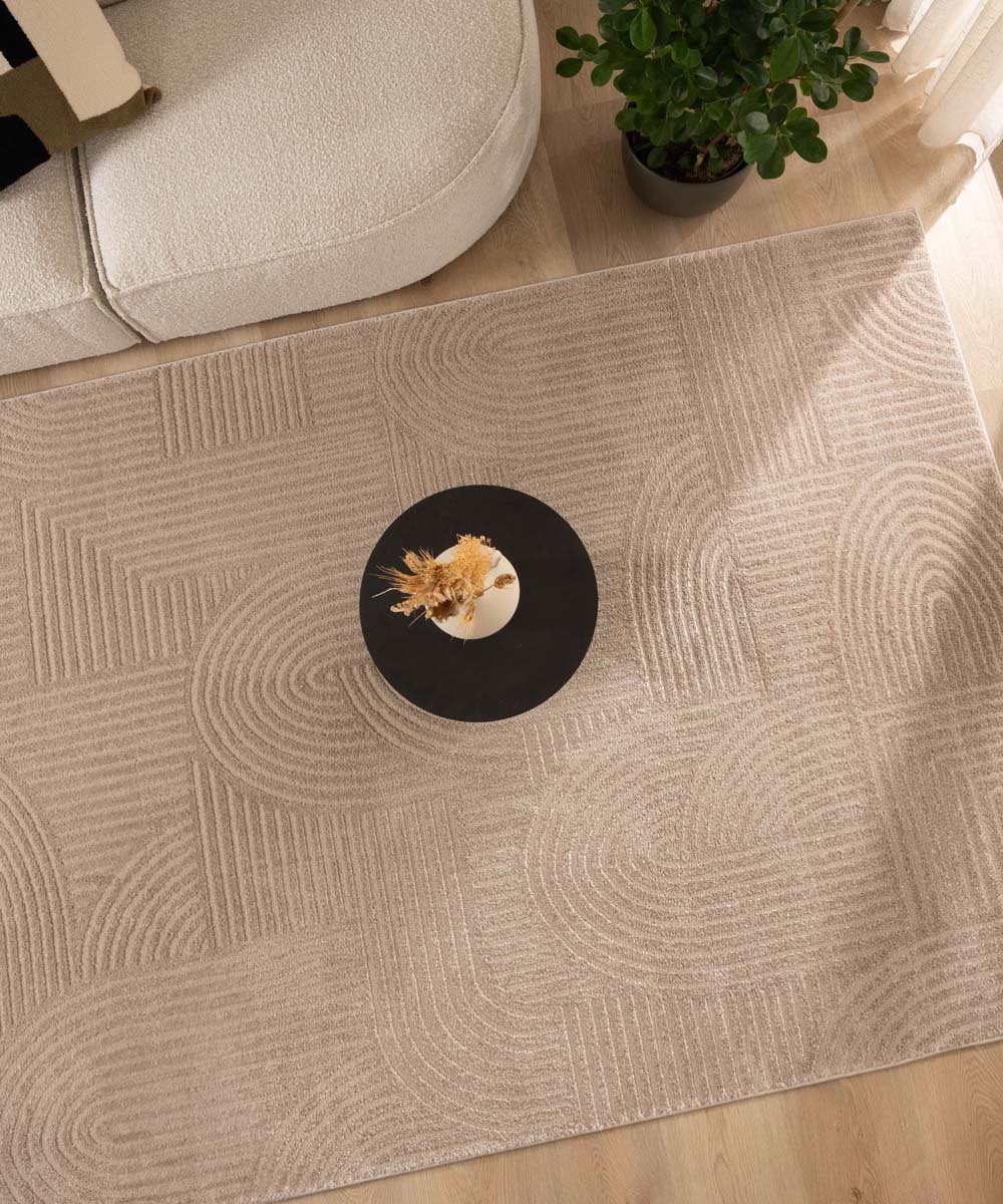 Scandinavisch vloerkleed - Contour Bend beige 100x150