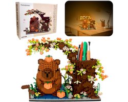 Namajunas - Bouwpakket van capibara - Capybara pennenbakje - Bouwspeelgoed - Bouwpakketten volwassenen - Bouwpakket kinderen - Niet geschikt voor LEGO - Decoratie voor Huis, Cadeau, Kerst, Oudjaar, Nieuwjaar