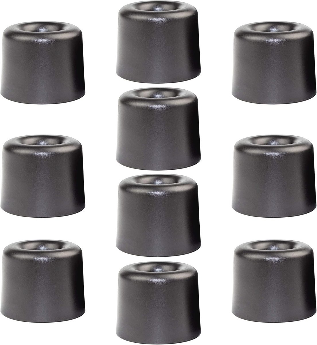 Deurstoppers 10 stuks Ø 30 mm - Kunststof Deurbuffer en Meubelvoet