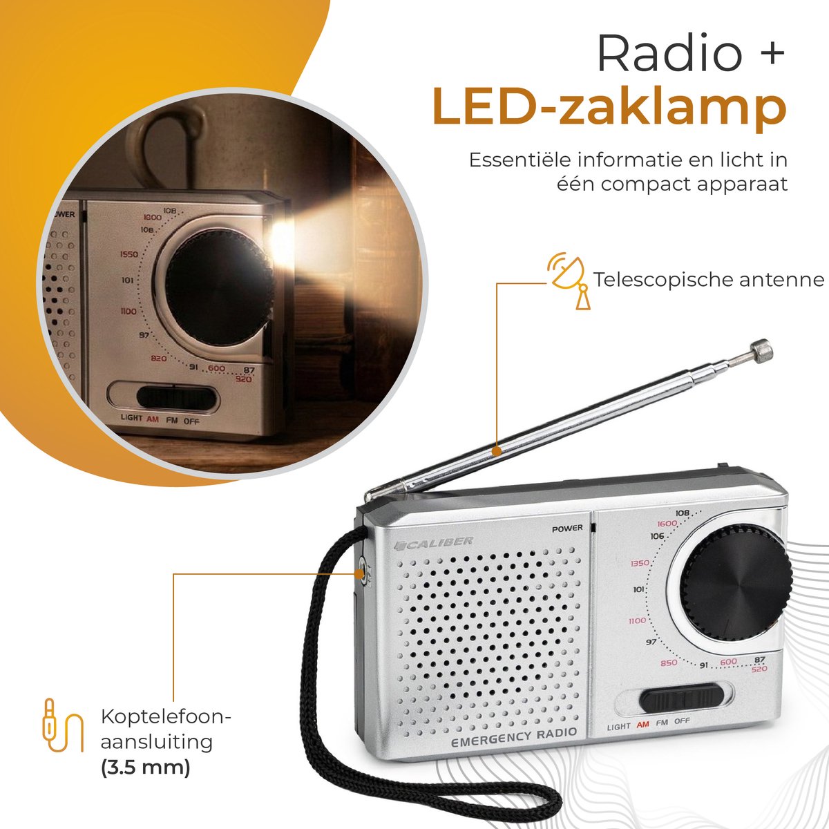 Radio Portable AM/FM Caliber HPG317R – Secteur Ou Piles – Style Rétro Avec Poignée Et Prise Casque Radio Portable AM/FM Caliber HPG317R – Secteur Ou Piles – Style Rétro Avec Poignée Et Prise Casque